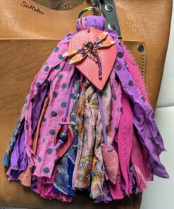 "Lady Dragonfly" Boho Silk Purse Charm #262