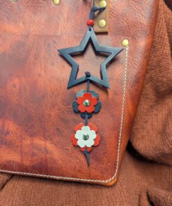 Independence Day Celebration Leather Purse Charm-#288