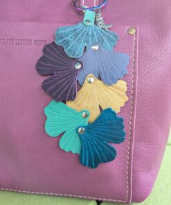 New Ginkgo Leather Purse Charm-#307