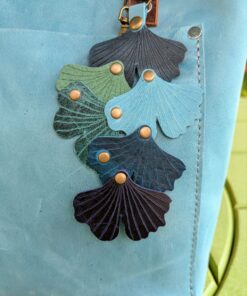 New Ginkgo Leather Purse Charm-#305