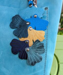 New Ginkgo Leather Purse Charm-#308