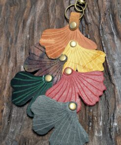 New Ginkgo Leather Purse Charm-#316