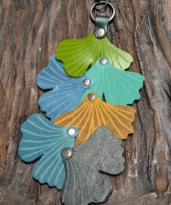 New Ginkgo Leather Purse Charm-#317