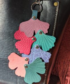 New Ginkgo Leather Purse Charm-#319