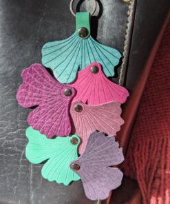 New Ginkgo Leather Purse Charm-#318