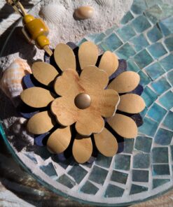 Flower Power Leather Purse Charm-#321