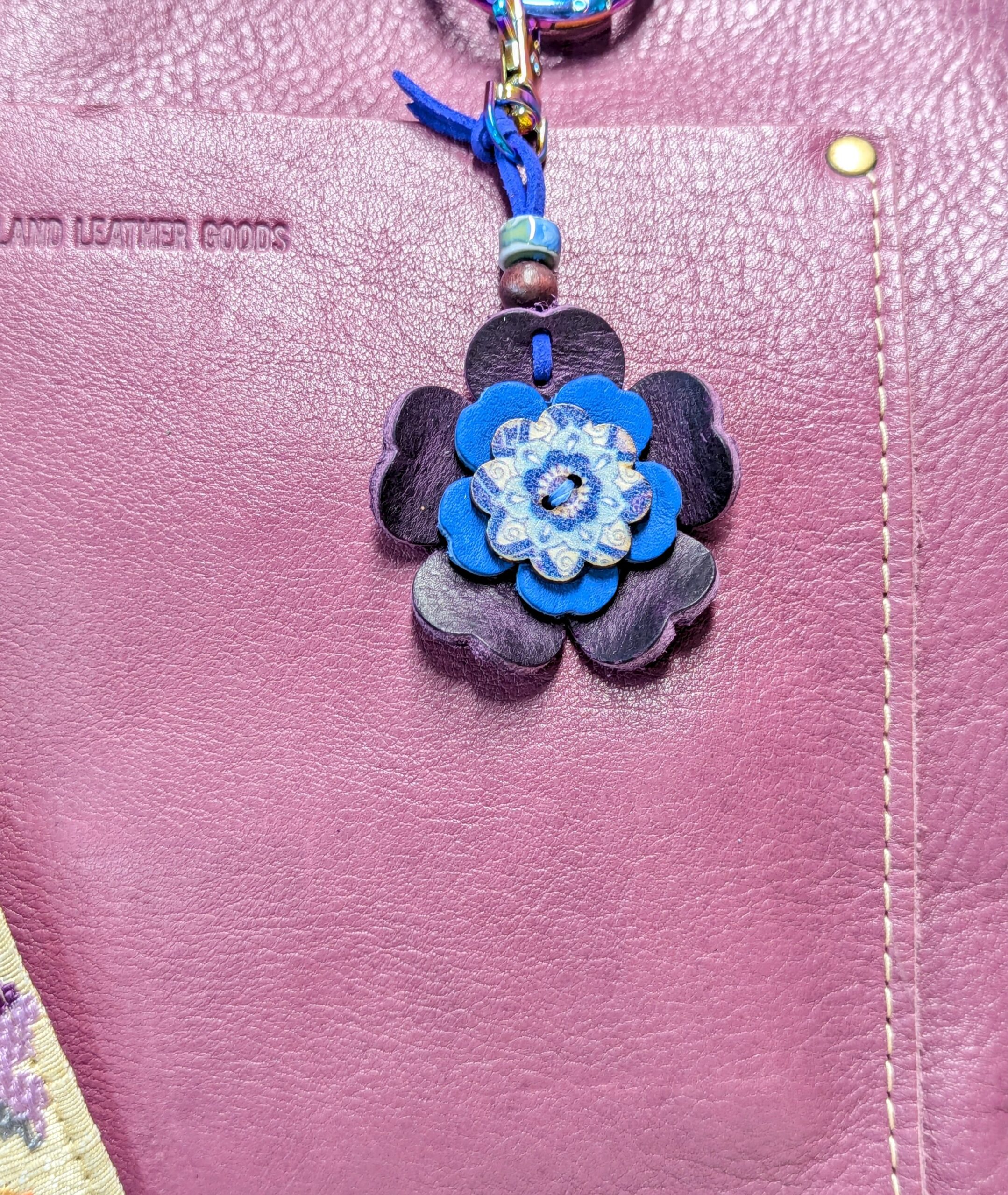 My Recovery Leather Flower Purse Charm #349