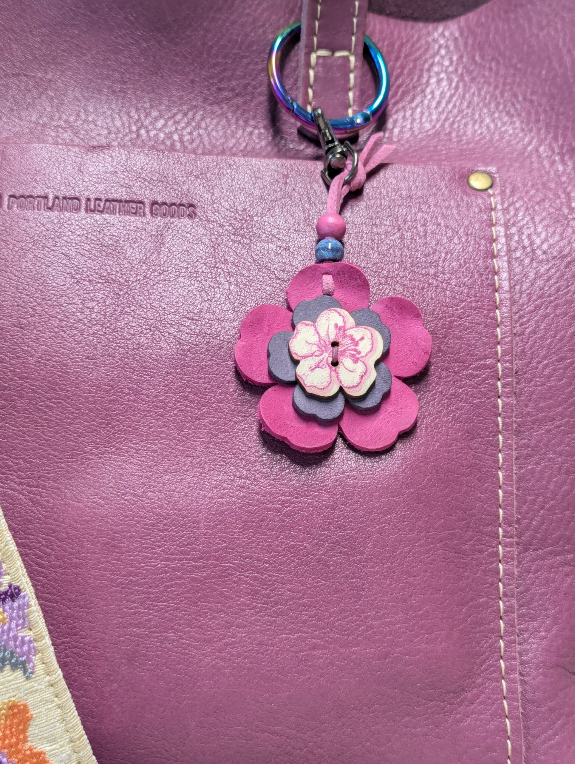 My Recovery Leather Flower Purse Charm #361