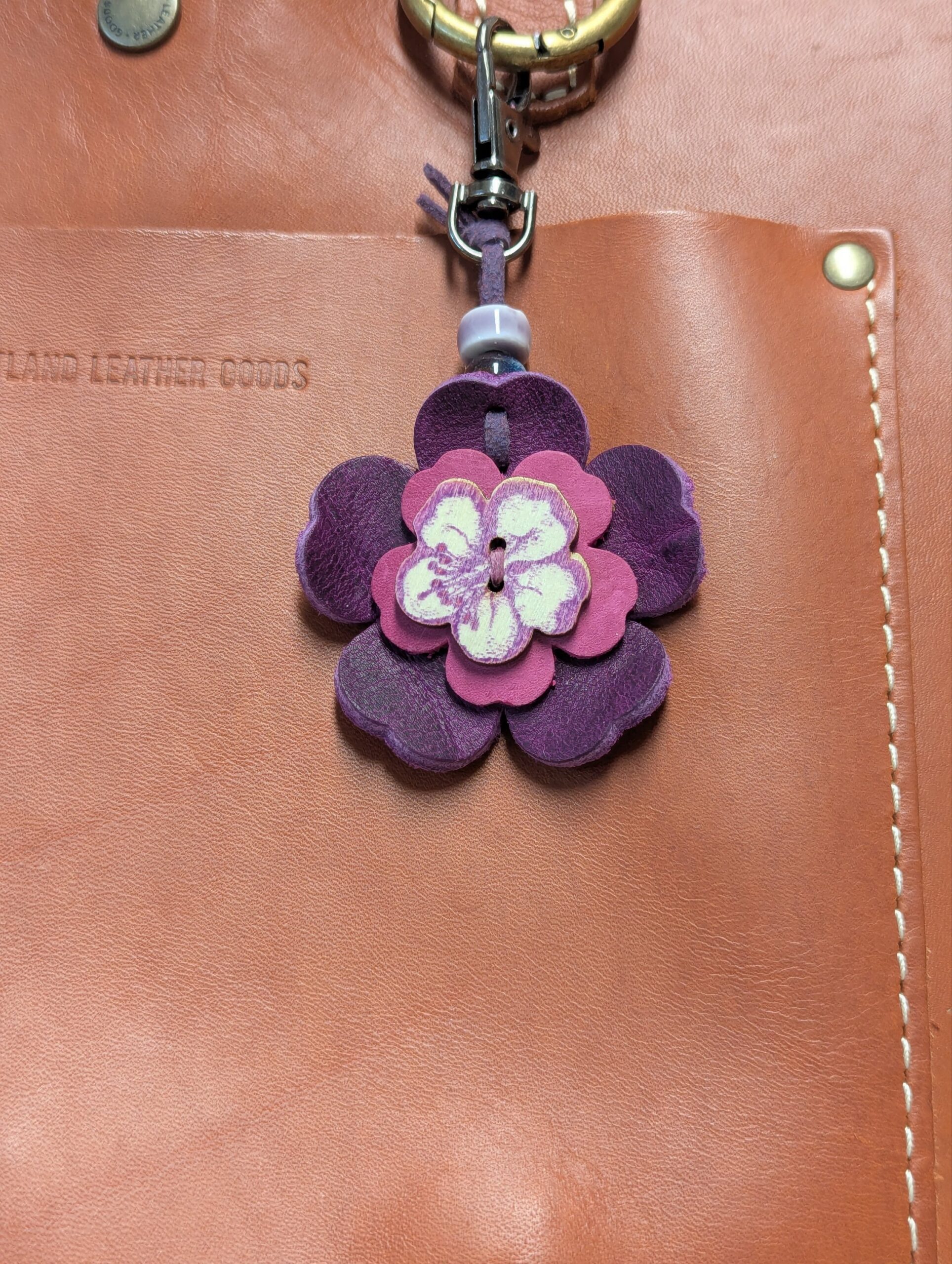 My Recovery Leather Flower Purse Charm #358