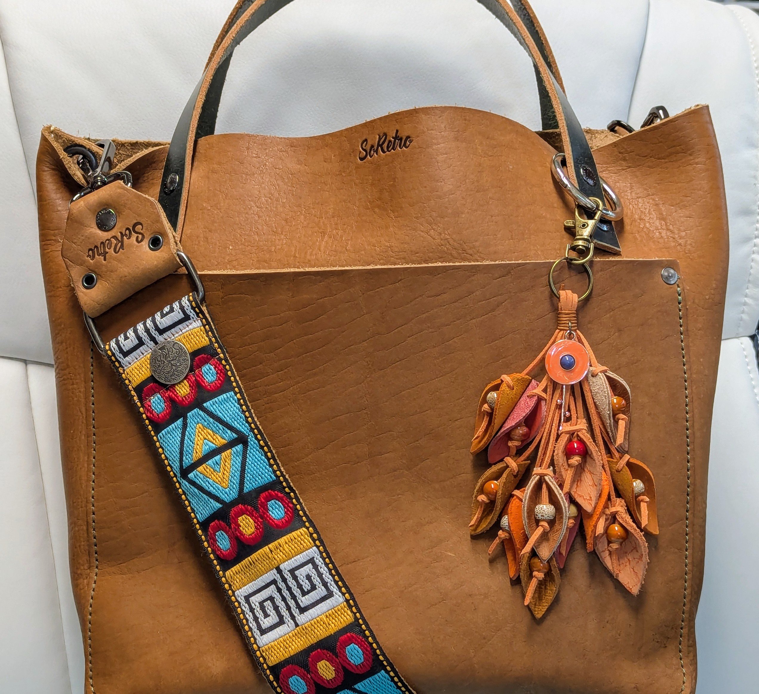 Lovely Pendant and Leather Lilies Purse Charm-#461 - Image 2