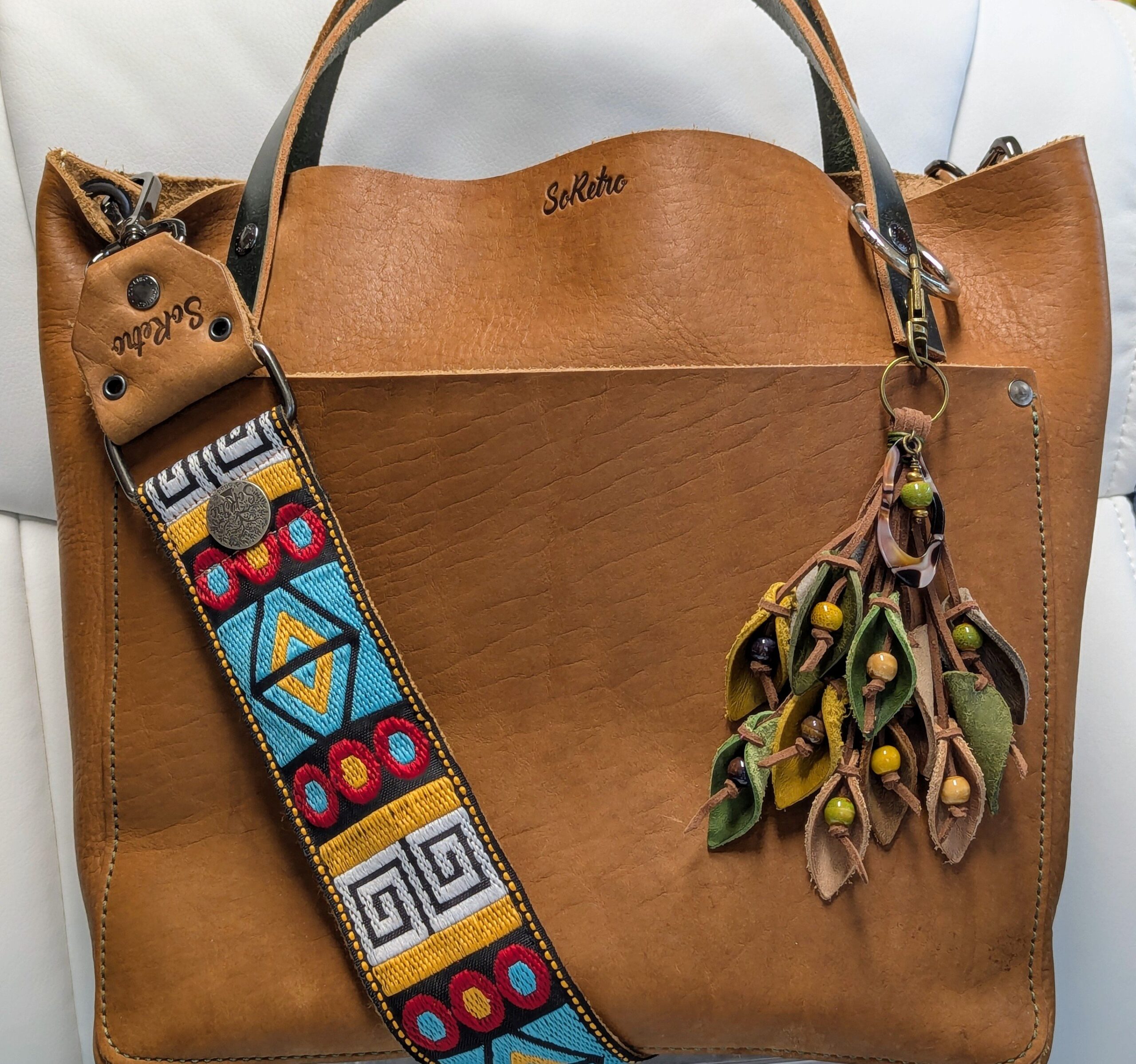 Lovely Pendant and Leather Lilies Purse Charm-#460 - Image 2