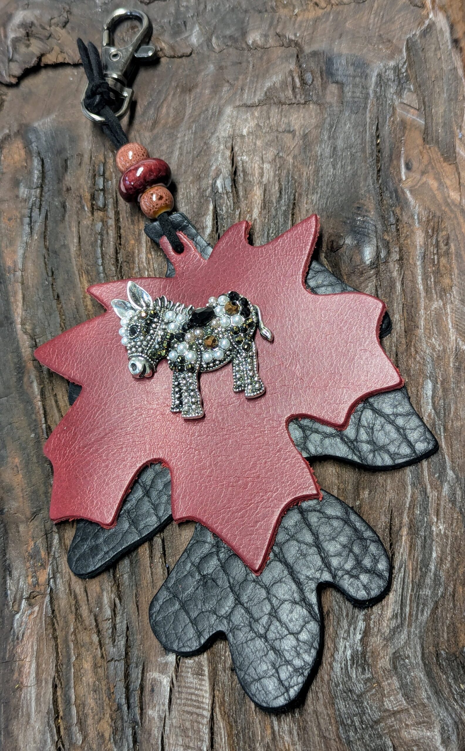 Poor Bejeweled Donkey Fall Vibes Purse Charm-#505