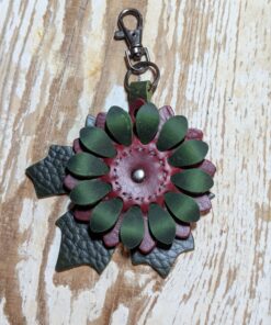 Alternative view of Christmastime Flower Power Leather Purse Charm-#518