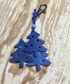 Alternative view of Christmas Trees Leather Purse Charm-#511