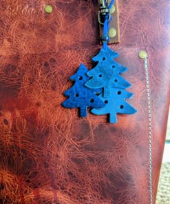 Christmas Trees Leather Purse Charm-#534