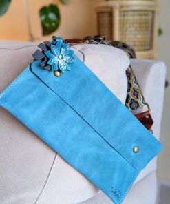 Alternative view of Petite Flower Leather Purse Charm-#543