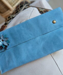 Alternative view of Petite Flower Leather Purse Charm-#540