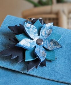 Petite Flower Leather Purse Charm-#540