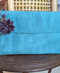 Alternative view of Petite Flower Leather Purse Charm-#541