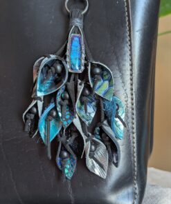 Unique and One of a Kind Leather Lilies Purse Charm-#544