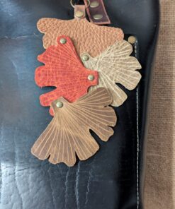 New Ginkgo Leather Purse Charm-#548