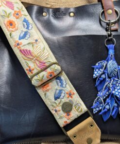 Alternative view of RESERVED LISTING FOR MICHELLE S. ONLY-Custom Unique and One of a Kind Leather Lilies Purse Charm-#553C
