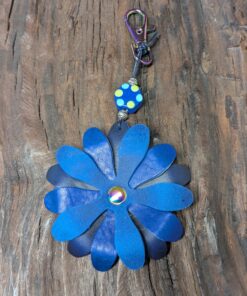 Flower Leather Purse Charm-#562