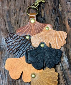 New Ginkgo Leather Purse Charm-#559