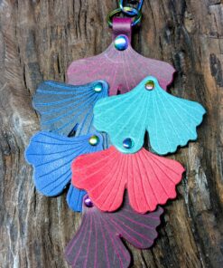 New Ginkgo Leather Purse Charm-#558