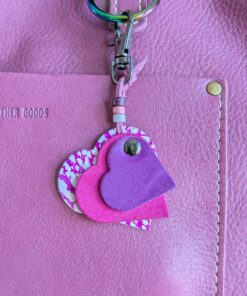 Alternative view of RESERVED LISTING FOR MIGGINS D. ONLY-Custom"Triple Hearts" Mini Purse Charm-#572a