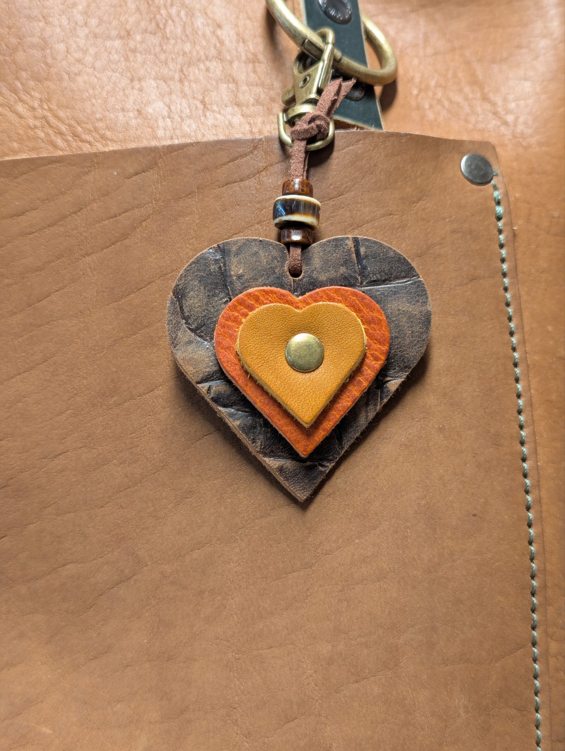 "Triple Up Hearts" Mini Purse Charm-#587