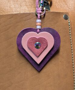 "Triple Up Hearts" Mini Purse Charm-#594
