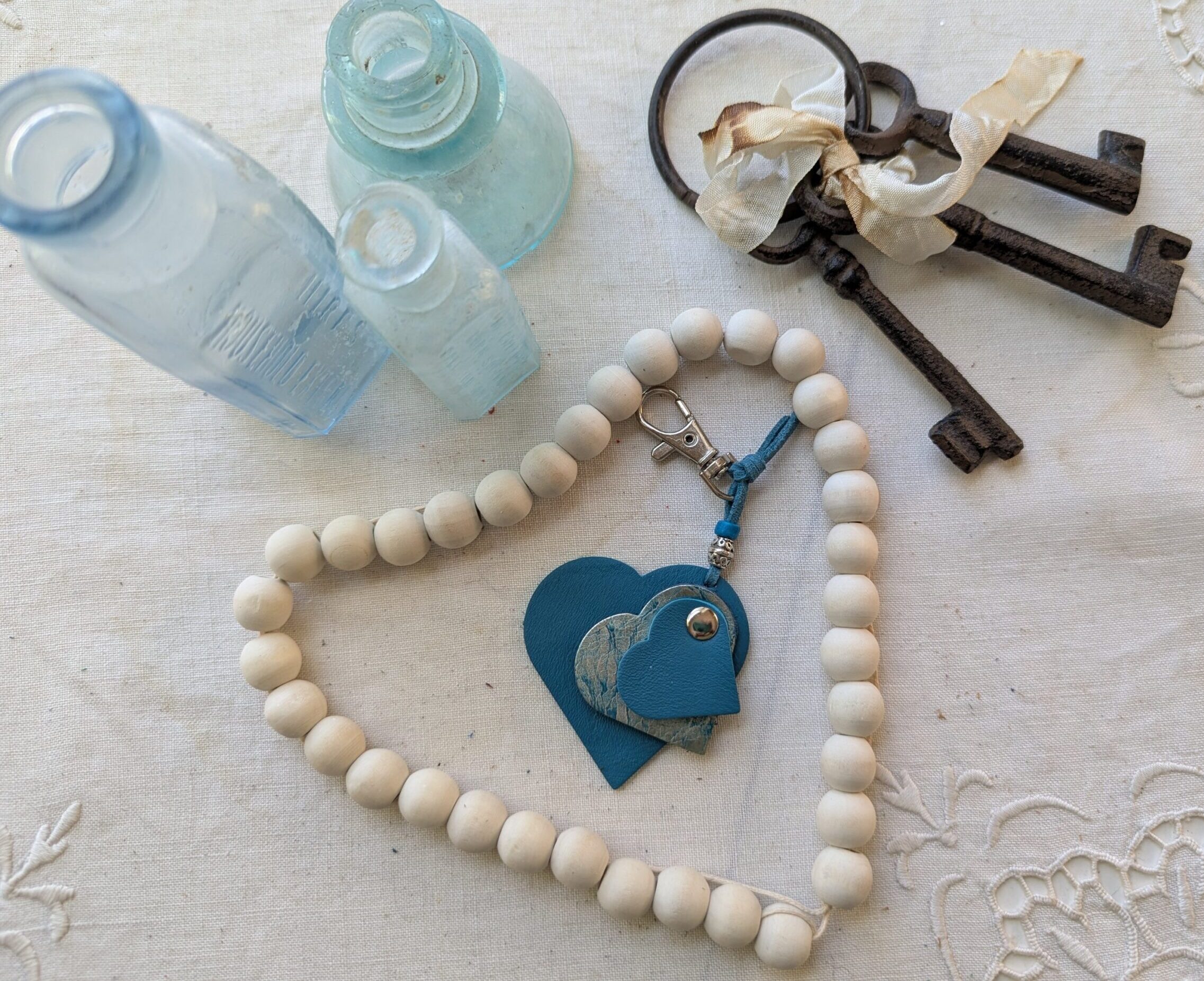 "Triple Hearts" Mini Purse Charm-#609