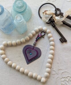 "Triple Up Hearts" Mini Purse Charm-#607