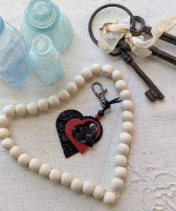 "Triple Hearts" Mini Purse Charm-#606