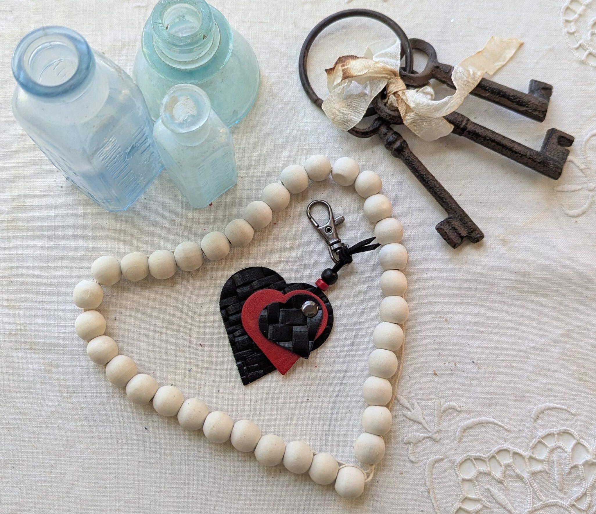 "Triple Hearts" Mini Purse Charm-#606