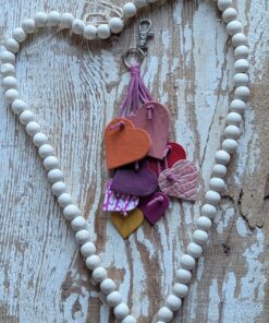 Floating Hearts Purse Charm Tassel-#624