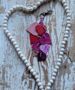 Floating Hearts Purse Charm Tassel-#626