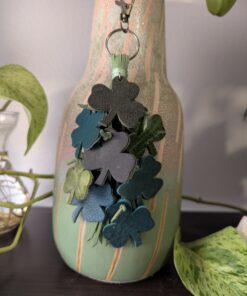 "Shamrock Time" Leather Purse Charm Tassel #632