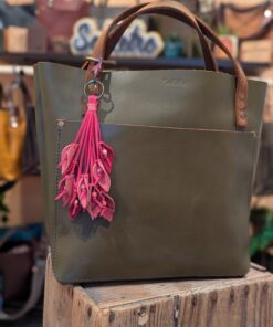 Alternative view of Lovely Leather Lilies Purse Charm-#656