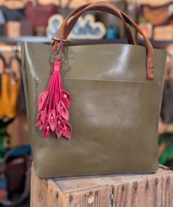 Lovely Leather Lilies Purse Charm-#656