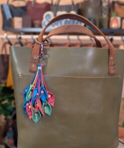 Lovely Leather Lilies Purse Charm-#658