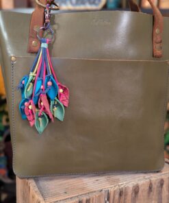 Alternative view of Lovely Leather Lilies Purse Charm-#658