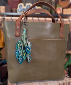 Lovely Leather Lilies Purse Charm-#661