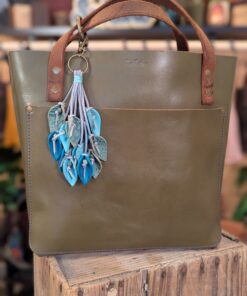 Lovely Leather Lilies Purse Charm-#667