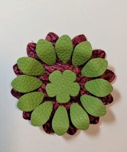 Alternative view of RESERVED LISTING FOR JESSICA C. ONLY- Custom Flower Power Leather Purse Charm