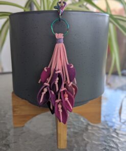 Lovely Leather Lilies Purse Charm-#669