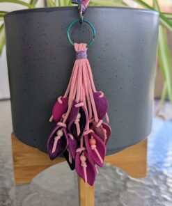 Alternative view of Lovely Leather Lilies Purse Charm-#669