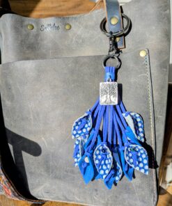 Lovely Leather Lilies Purse Charm-#673