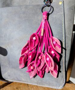 Alternative view of Lovely Leather Lilies Purse Charm-#656